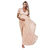 HX fashion Zwangerschapsjurk Voor Vrouwen Korte Mouw V Hals Pailletten Hoge Comfortabele maten Taille Zwangere Jurk…