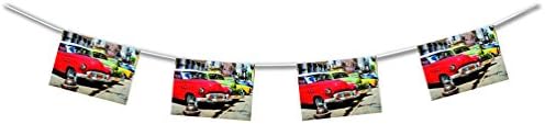 Party Deco Cuban Cars Flame-resistant Paper Bunting 15ft