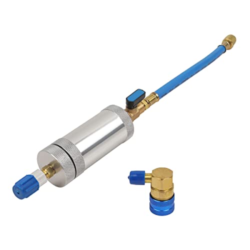 AC Oil Injector Tool R134A Compressor Oil Injector Kit with Snap Quick