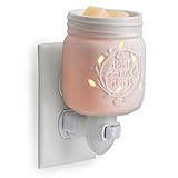 CANDLE WARMERS ETC Pluggable Fragrance Warmer- Decorative Plug-in for Warming Scented Candle Wax Melts and Tarts or Essential Oils, Mason Jar