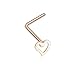 Inspiration Dezigns Nose Stud Ring Dainty Heart Icon L-Bend