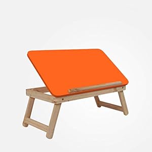 Coirfit Smart Work from Home Multi-Purpose/Laptop Folding with Elevated Function- Wooden- Orange