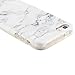 uCOLOR White Marble Case Compatible for iPhone 5 5s Cute Protective Dual-Layer Soft TPU Shockproof Slim Case