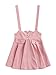 MakeMeChic Women's Casual Straps High Waist Suspender Skirt Pinafore Overall Dress Bow Pink M