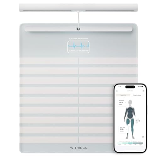 Withings Body Scan, Segmentale BIA-Waage, 6-Kanal-EKG, WLAN, Weiß