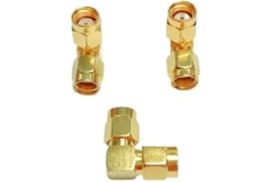 R*/F Coaxial SMA Male to SMA Female Adapter Right Angle 90 Degree Connector adapters(RPSMAM-RPM)
