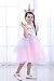 LZH Girls Unicorn Costume Dress Flower Princess Birthday Party Pageant Dress