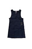 French Toast Big Girls' Double Buckle Tab Jumper, Navy, 7