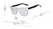 GAMT Rimless Sunglasses Futuristic Shield Mirrored Design (silver)