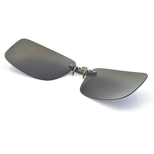 Besgoods Polarized Clip-on Sunglasses Lenses Glasses Unbreakable Driving Fishing Outdoor Sport Travelling New (Black)