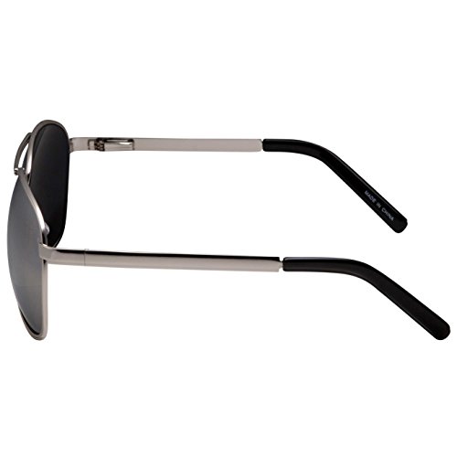 grinderPUNCH - Big XL Wide Frame Extra Large Aviator Sunglasses Oversized 148mm Silver Mirrored