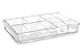 BINO 'The Mondrian' 8 Compartment Jewelry and Makeup Organizer, Clear and Transparent Cosmetic Beauty Vanity Holder Storage