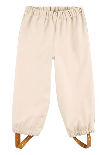 Sterntaler Regenhose ungefüttert Uni - Kinder Regenhose wasserdicht - Unisex Matsch- und Buddelhose ohne Latz mit verschweißten Nähten - robuste Regenbekleidung - beige, Größe 104