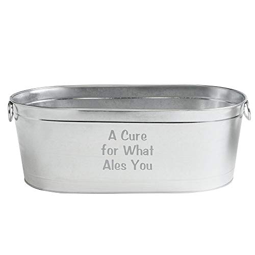 Personalized Galvanized Beverage Tub with Stand