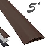 Electriduct D-2 Low Profile Rubber Duct Cord Cover Floor Cable Protector - 5 Feet - Brown (Raw Rubber Material)