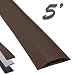 Electriduct D-2 Low Profile Rubber Duct Cord Cover Floor Cable Protector - 5 Feet - Brown (Raw Rubber Material)