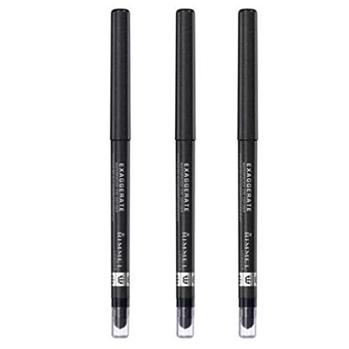 RIMMEL EYE PENCIL EXAGGERATED WATERPROOF WITH SHAPED 261 NOIR 0.2 g 3 PIECES