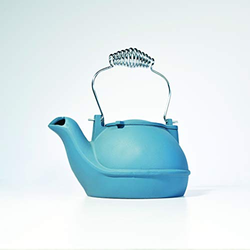 Condar's Aluminum Humidifier Steamer (HK-BL) is crafted from recycled Cast Aluminum in a family owned foundry, right here in the USA. GLACIER BLUE FINISH WITH CHROME HANDLE - Thumbnail 4