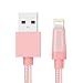 Kinps Apple MFi Certified Lightning to USB Cable Nylon Braided iPhone Charger Cord Super Long Compatible with iPhone X/8/8 Plus/7/7 Plus/6S/6S Plus, iPad Pro/Air/Mini (10ft/3m, Pink) primary