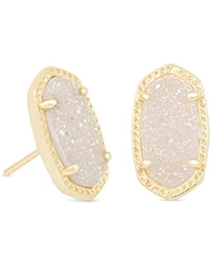 Signature Ellie Earrings in Gold Plated and Iridescent Drusy