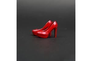 FREMEGO 1/6 Scale Female High-Heeled Shoes Leather Shoes Model Accessory for 12inch PH TBL JO Action Figure Body (Red)
