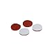 ALWSCI 9-425 HPLC Screw Thread Caps with Septa, White PTFE/Red Silicone Septa for 2ml ND9 Autosampler Vials, 100 pcs/pk