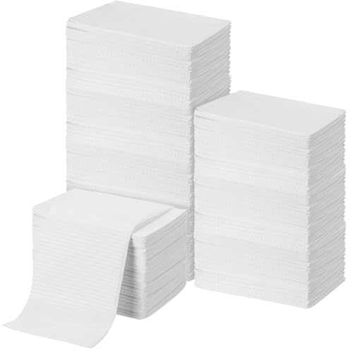 Threlaco 100pcs Disposable Changing Liner 2-ply Baby Changing Station Pad Disposable Changing Pads Diaper Changing Mat Portable Sanitary Liner Refills for Commercial Restrooms (White)