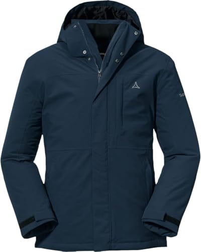 Schöffel Herren Insulated Jacket Bastianisee M, funktionale Winterjacke mit abnehmbarer Kapuze, wasserdichte und windabweisende Outdoor Jacke aus 4-Wege-Stretch, navy blazer, 54