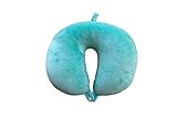 CUTE Neck pillow for airplane travel washable,Buttons attached/ GREEN SWEET