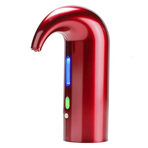 jiumoji Electric Wine Aerator Pourer Portable Wine Decanter Multi-Smart Versatility Automatic Wine Oxidizer (-Red)
