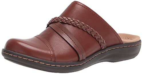 Buyr.com | Mules & Clogs | Clarks womens Laurieann Step Clog, Dark Tan Leather, 6.5 Narrow US