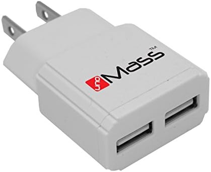 UNOMASS Ccm Dual Usb Port Travel Charger Main Usb Charger for Smart Phones with 2 Ports 2 Amp Mains Charger with Short Circuit Protection Over Charge Protection