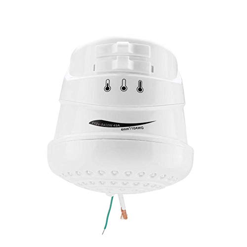 New Electric Shower Head Heater Instant Hot Water Heater Bath with Wall Support/Tube Plastic Pipe Three Water Temperature Control - Thumbnail 2