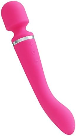 Therapeutic Body Massager Dual Motor with 10x Strong Vibration Modes, Powerful Electric Handheld Rechargeable Vibrator Massager for Back Neck , Muscle Aches &amp; Sport Recovery with Carry Bag (Pink)