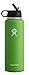 Hydro Flask Vacuum Insulated Stainless Steel Water Bottle Wide Mouth with Straw Lid (Kiwi, 40-Ounce)