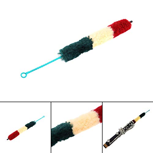 You May 3 Colors Black Tube Cleaner Rod Brush Multicolor Cleaning Brush for Clarinet Flute Piccolo