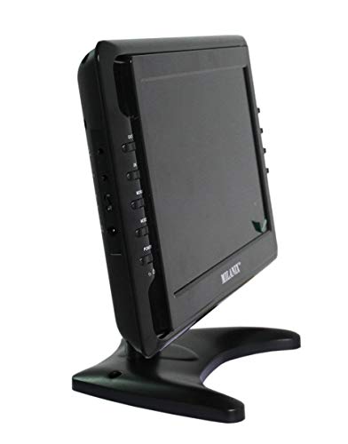 Milanix MX10 10" Portable Battery Powered Widescreen LCD Handheld TV with AC/DC, Detachable Antennas, USB/SD Card Slot, Built in Digital Tuner, and AV Inputs