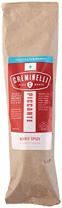Creminelli Italian Piccante Salami , Spicy Red Peppers and Paprika, Artisan All-Natural Deli Meat, Fine Sandwich Meat, Hand-Tied Natural Casting, Slowly Cured, 5.5 oz