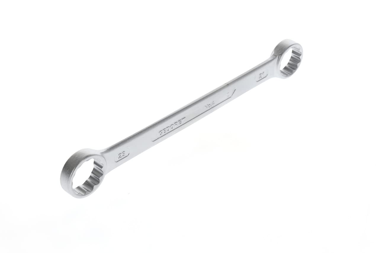 GEDORE Double-ended ring spanner, AF 21+23 mm, Straight, Flat, Slender, Bi-hex, UD profile, Spanner, 4 21X23