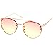 zeroUV - Modern Temple Brow Bar Rimless Gradient Colored Flat Lens Aviator Sunglasses 59mm