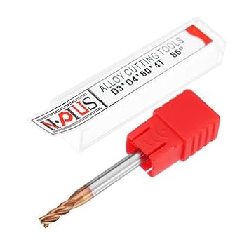 Generic 3.0Mm 4 Flutes Tungsten Carbide End Mill Cutter Hrc55 Altin Coating End Mill Cutter Cnc Tool