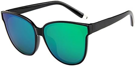 Mintu Fashion Womens Cat Eye Sunglasses, Designer Oversized Flat Top Mirrored Eyewear (C)