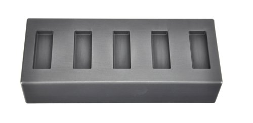 1/2 oz Troy Ounce 5 Cavity Trapezoid Gold Graphite Ingot Mold For Melting Casting Refining Scrap Jewelry