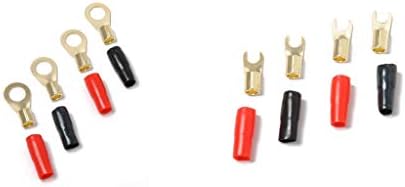 D Dolity カーオーディオ 電源アース線リング フォーク 端子コネクタ オーディオ 8 ランキング総合1位 ゲージ 自動車