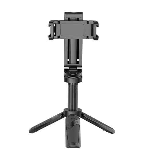 ULANZI JJ02 Bluetooth Selfie Stick, 3 in 1 Mini Extendable Tripod Stand for Mobile Phone, Smartphone Capgrip with Remote Control, 2 Cold Shoe for iPhone/Samsung/Android Smartphone