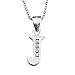 YFN Initial J Pendant Necklace in Sterling Silver with Cubic Zirconial 26 Letter Alphabet Jewelry for Women