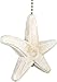 MTI Coastal Ocean Beach Wavy Starfish Carved Whitewashed Wood Ceiling Fan Pull