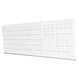Macally Ultra-Slim USB Wired Computer Keyboard for Apple Mac Pro, MacBook Pro/Air, iMac, Mac Mini, Laptop, Windows PC Laptop (ACEKEY)