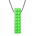 ARK Brick Stick, Chew Necklaces for Sensory Kids and Adults, Oral and Hand Fidget for Autism, ADHD, SPD, Anxiety, Medical-Grade 2-Textured Chew Necklace, XXT, Medium Firm, Lime Green