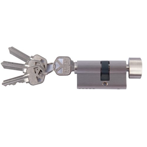 Andersen Storm Door Key Cylinder Lock in Nickel Finish (Kwikset Brand